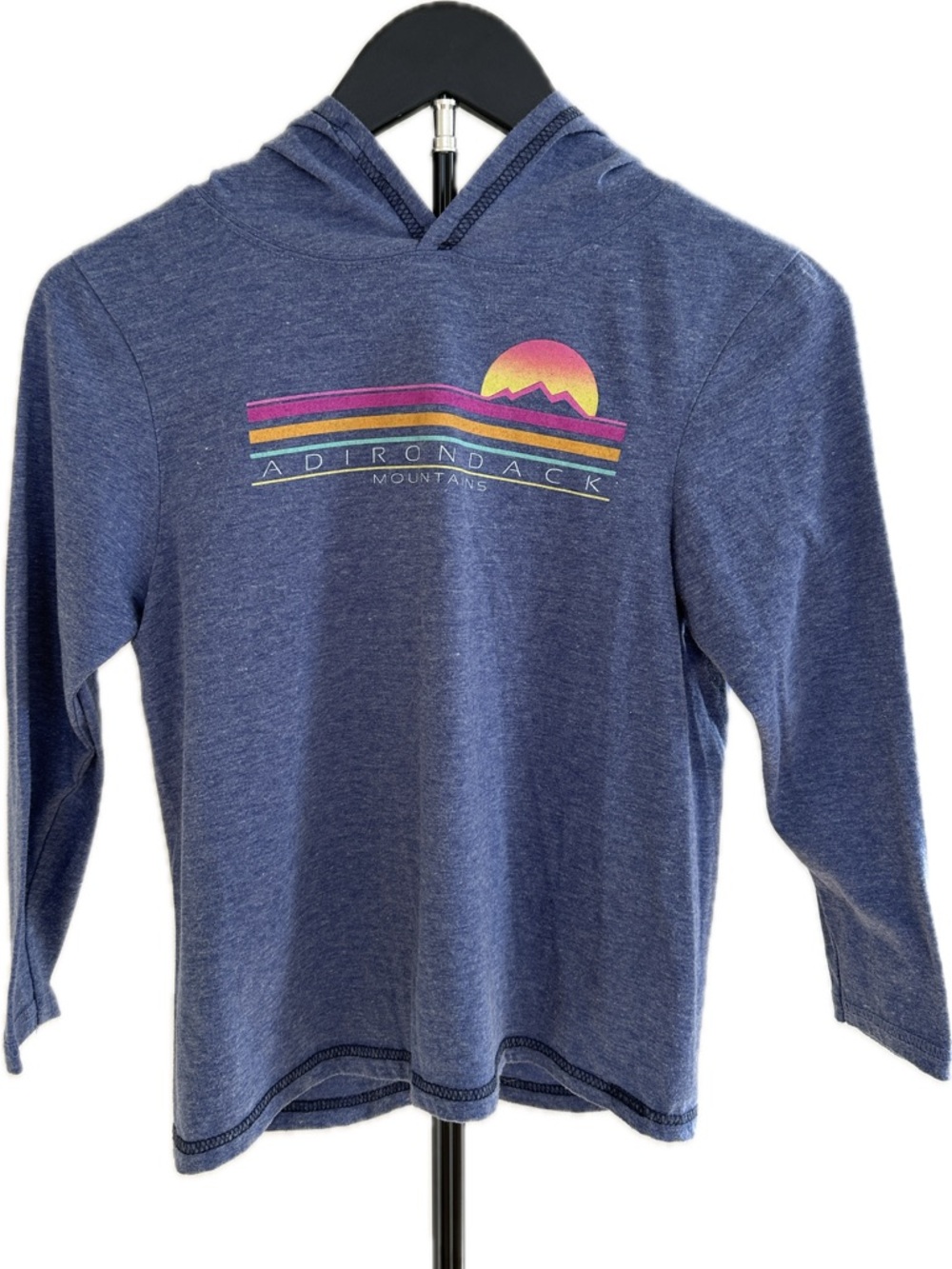 Adirondack Mountains Kids' Long Sleeve Hooded Tee - Blue